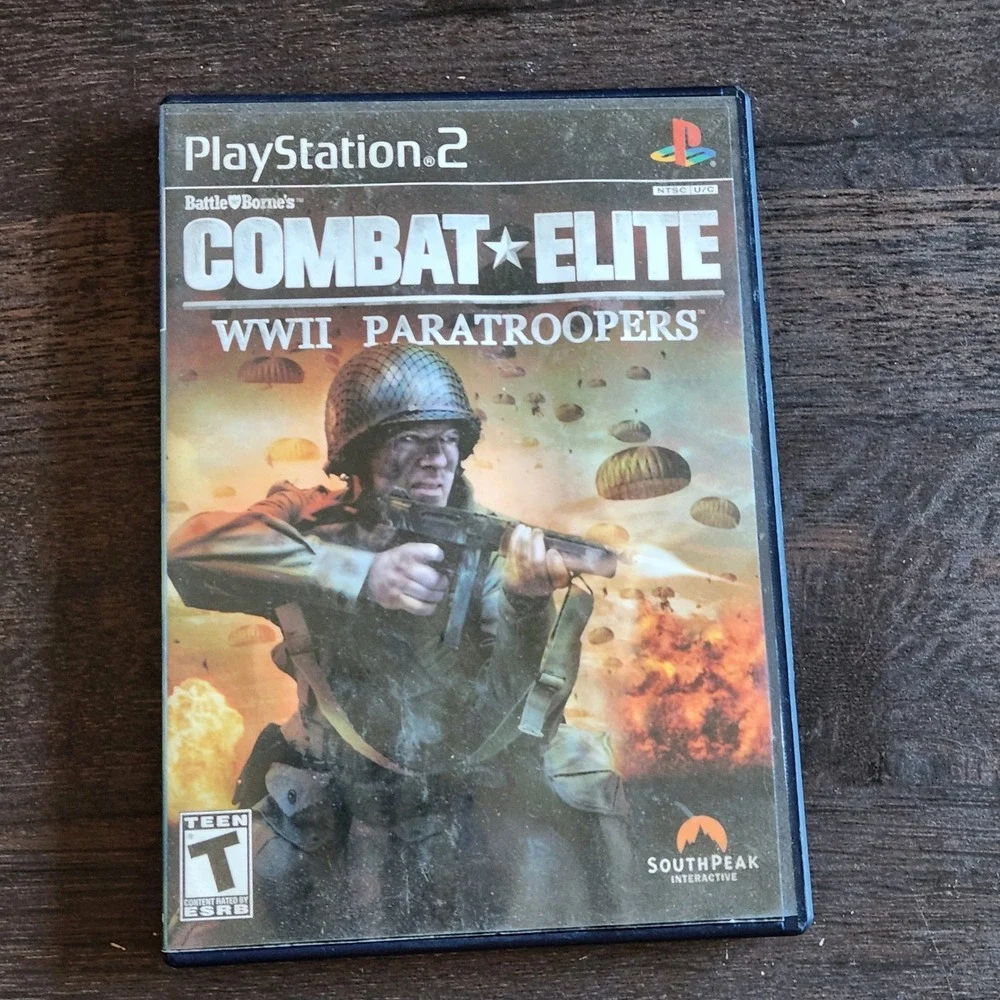 Combat Elite WWII‎ Paratroopers Playstation 2 PS2 Complete CIB Game